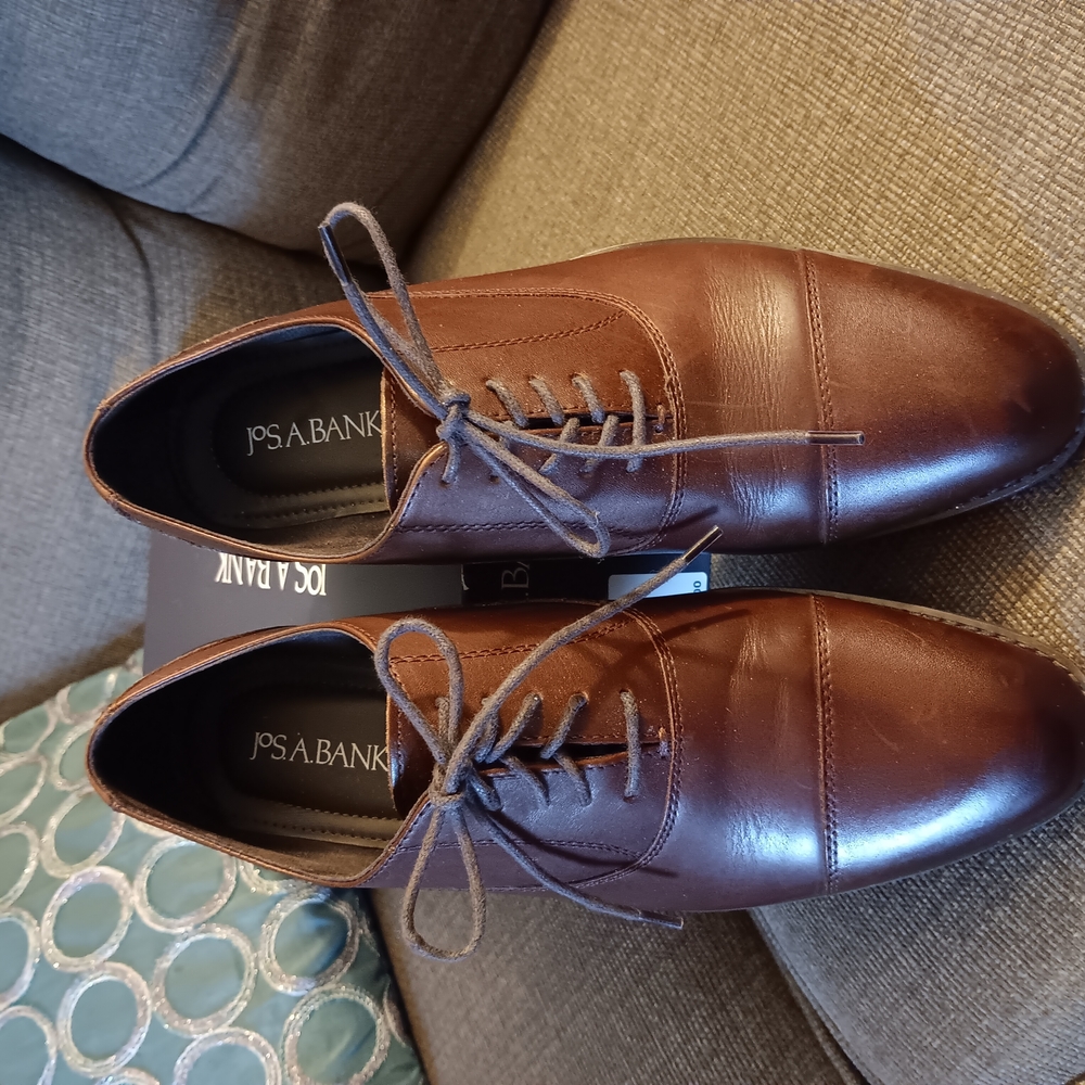Jos. A. Bank Brown Oxfords with Polished Leather